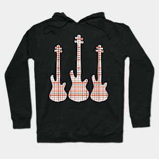 Red Black Plaid Matching Christmas Pattern Bass Player Hoodie